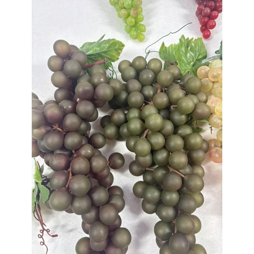 Artificial Grape Clusters‎ Lot 22pc Purple Green Red Home Decor 90s